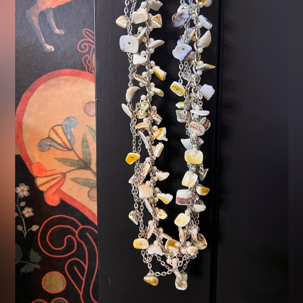 Vintage Express Silver and Yellow Beaded Belt